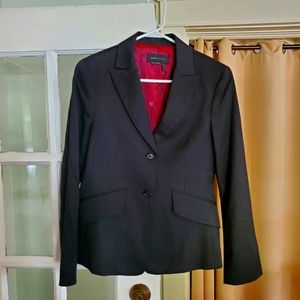 Max Azaria black pinstripe suit